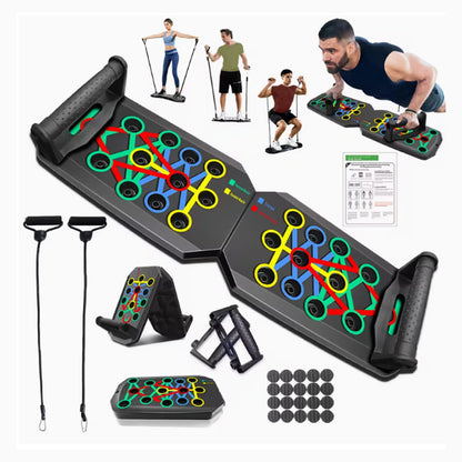 Foldable Multi-Functional Push-Up Board for Home Fitness