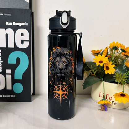 Cute Animal Pattern 750ml Water Bottle | Portable Reusable Sports Bottle for School Gym Camping