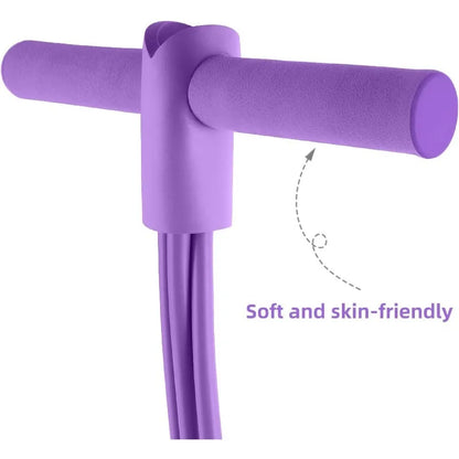 4/6-Tube Tensioner Multi-Functional Household Fitness Yoga Abdominal Strengthening Elastic Band Tension Rope Sit-Up Assistive
