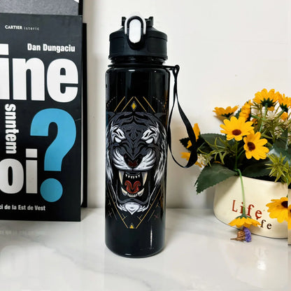 Cute Animal Pattern 750ml Water Bottle | Portable Reusable Sports Bottle for School Gym Camping