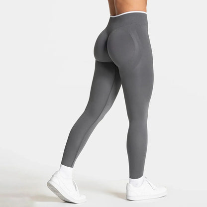Women’s Sports Leggings, High Waist Seamless Yoga Pants, Scrunch Booty Peach, Hip Lifting Gym Clothes, Workout Tights