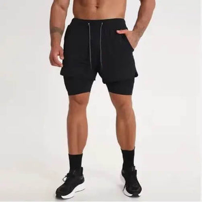 Men's Quick Dry Gym Shorts – 2-in-1 Athletic Training Shorts