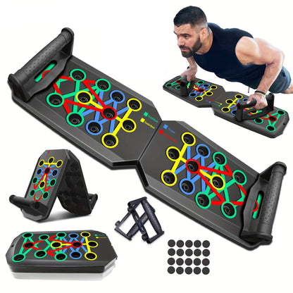 Foldable Multi-Functional Push-Up Board for Home Fitness